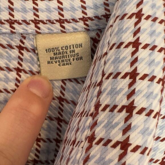 Peter Millar Men’s Button Down Shirt Size XXL Red Blue Checkered Golf Preppy - Picture 5 of 9